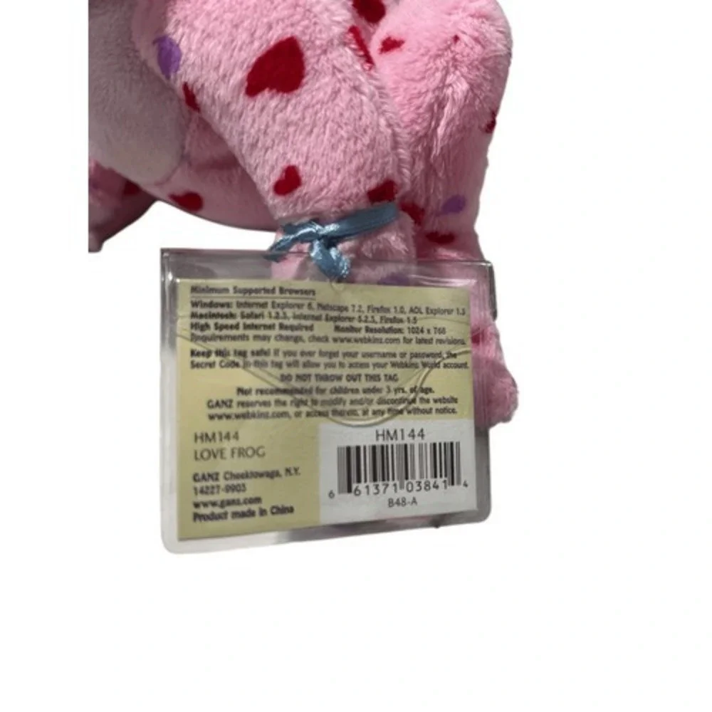 Ganz Webkinz Love Frog Plush 8